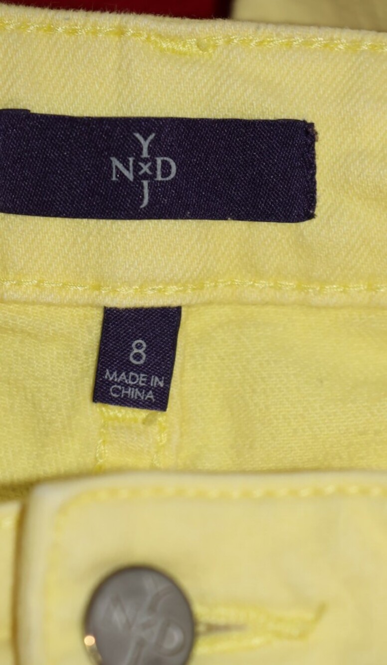 NYDJ (Not Your Daughter's Jeans) Pastel Yellow Alisha Fitted Ankle Jeans. - Picture 11 of 14